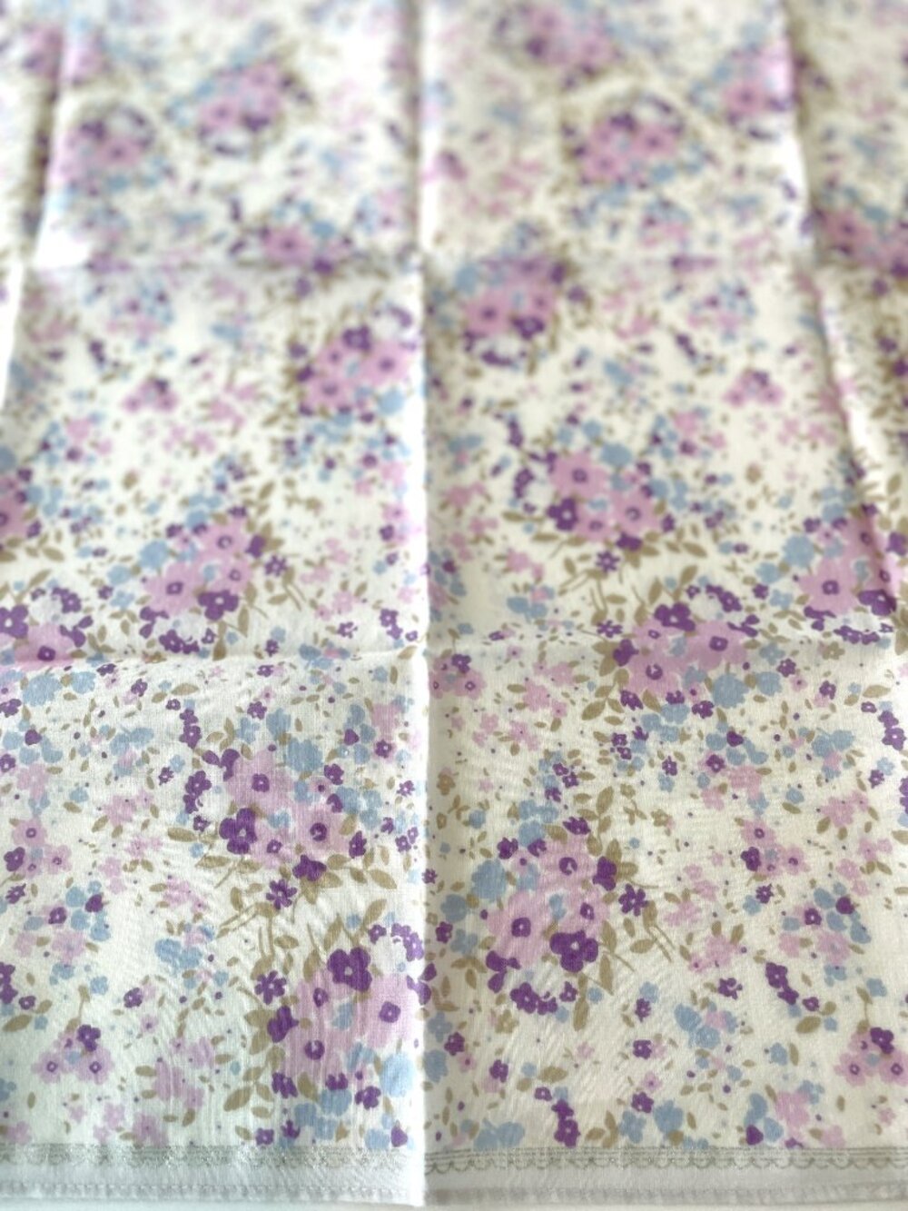 Vintage Floral Cotton Scarf Private Label - Picture 9 of 10
